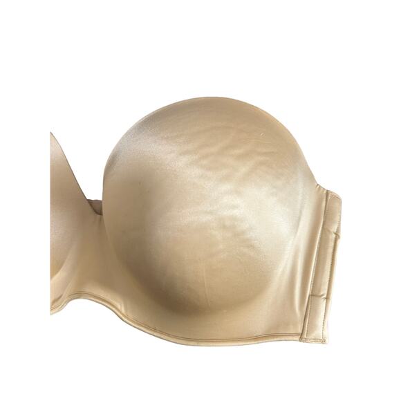 Cacique Strapless Bra Women Size 44F Nude Underwire Lift Garmet - Picture 2 of 7